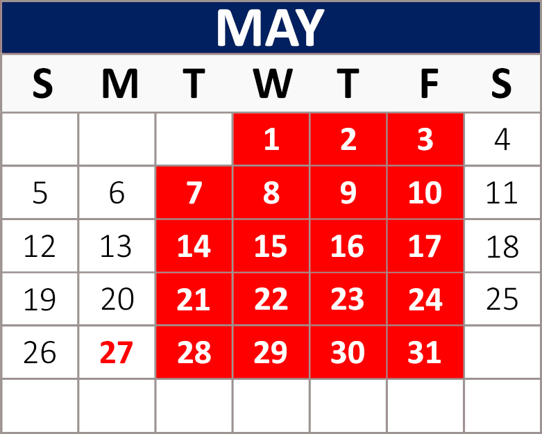 May Block Calendar