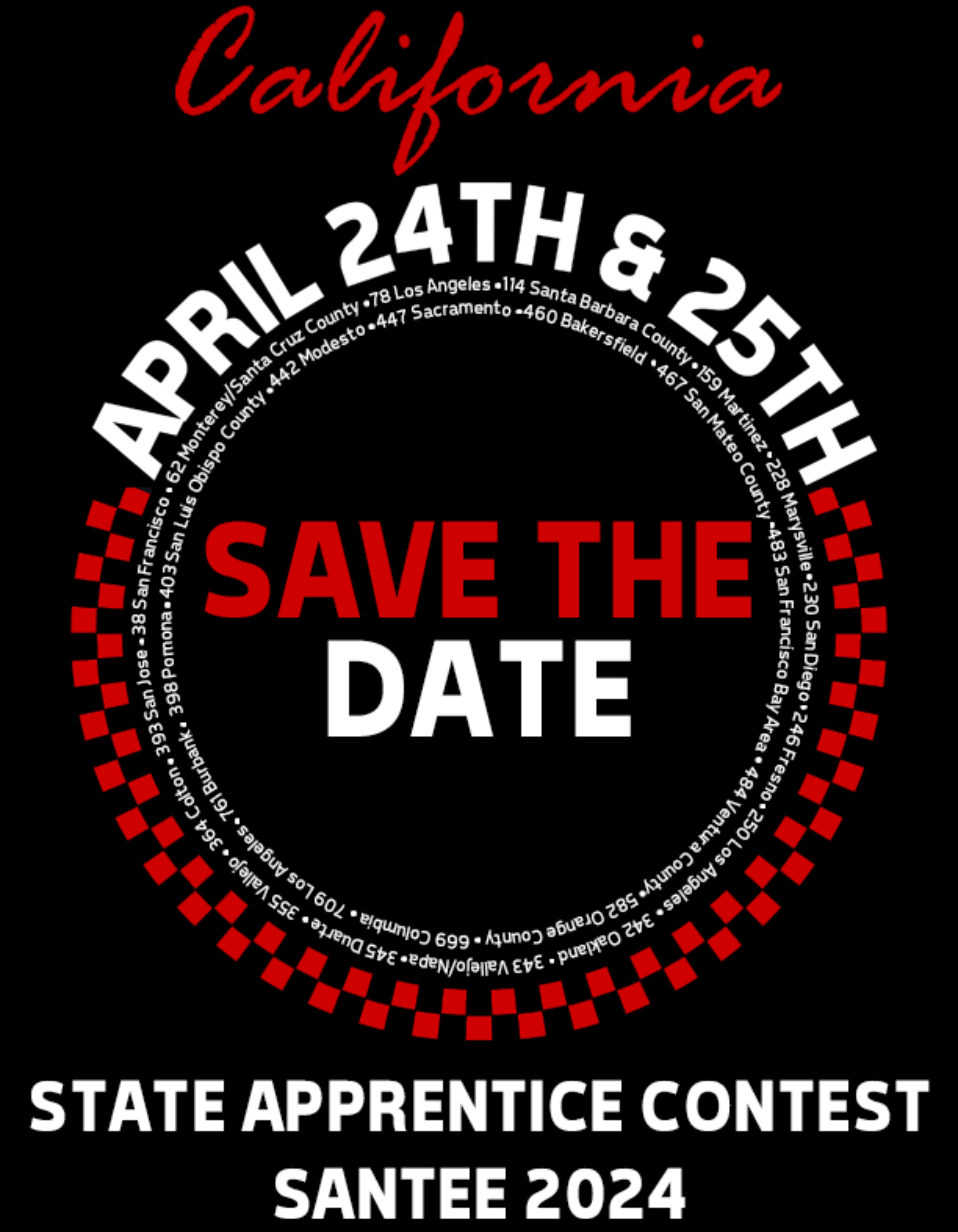 Save the Date for the 2024 Apprentice State Contest on April 23, 24 & 24!